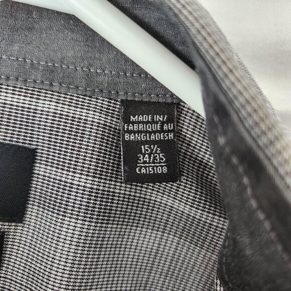 Calvin Klein Men’s Dress Shirt Slim Fit Non Iron Gray Button Up 15.5 34/35 - Picture 4 of 8